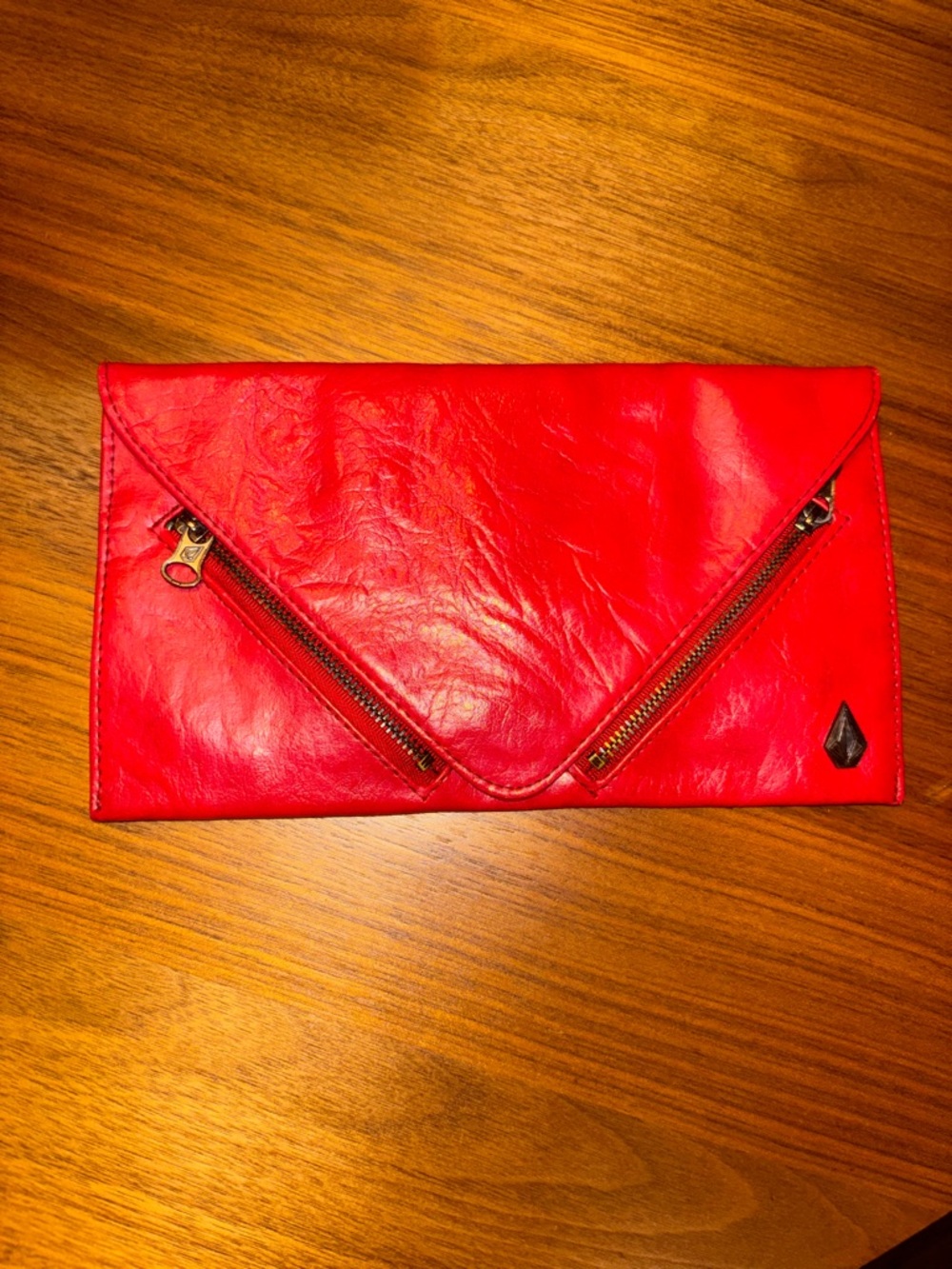 Volcom | Zip Trip Clutch Wallet in red